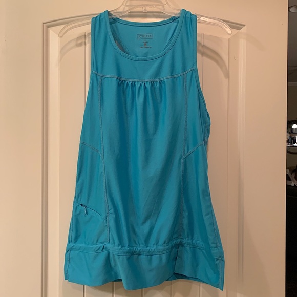 Athleta Razorback Tank Top with Zipper Pocket - Picture 1 of 6